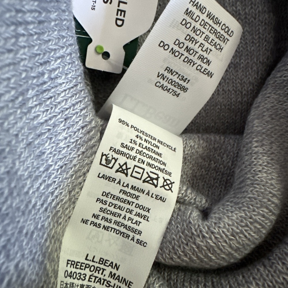 NWT L.L. Bean KATAHDIN Pom Graphic Hat Beanie Gray Blue Green Mts &‎ Trees - Picture 13 of 13